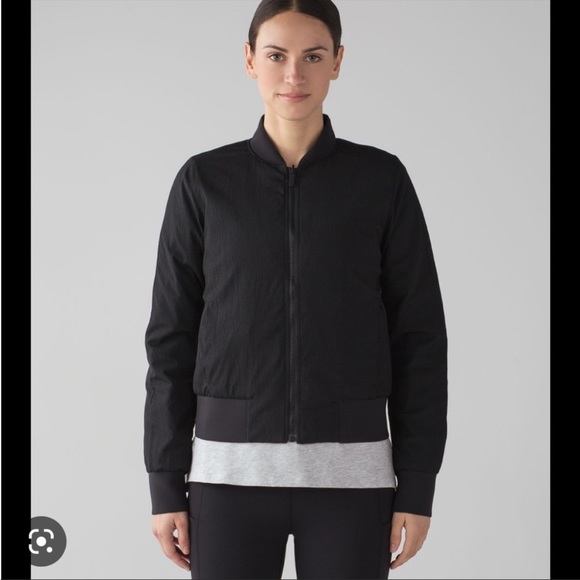 Lululemon Non Stop Black Bomber Jacket - Picture 1 of 7